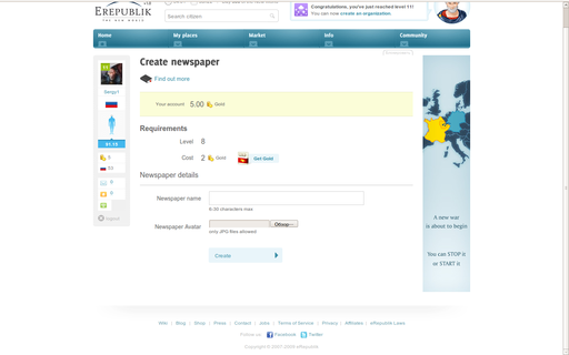 eRepublik - eRepublik - Введение в игру. Часть третья.