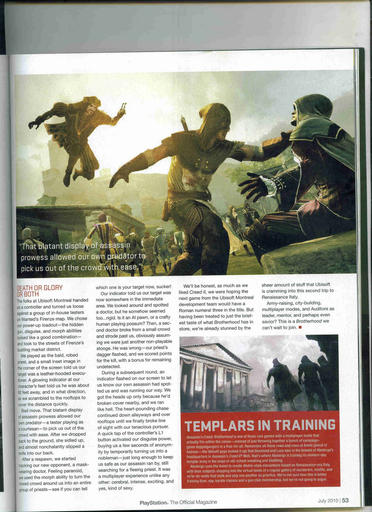 Assassin’s Creed: Братство Крови - Сканы Assassin’s Creed: Brotherhood из PlayStation Magazine 