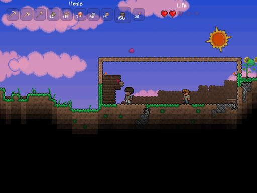 Terraria - Как пережить первую ночь в компании зомби